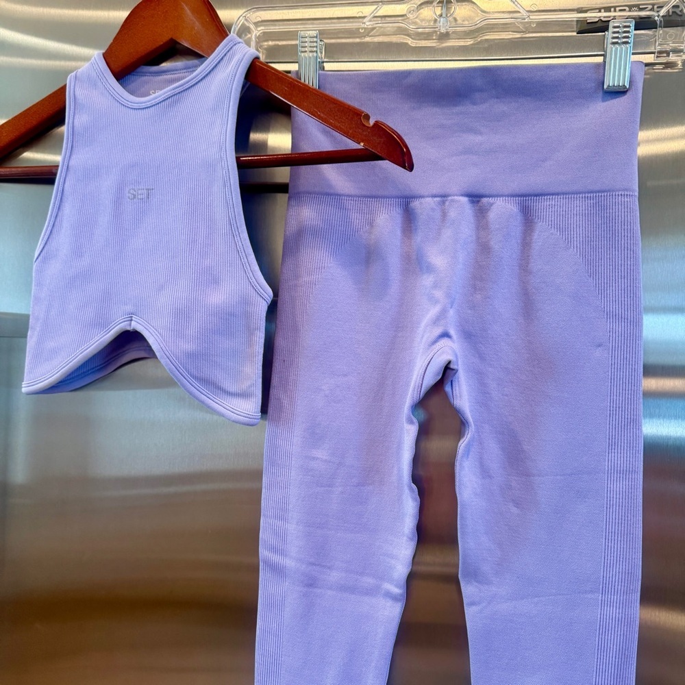 NWOT SET Active Matching Set Sculptflex Power Angle Bra & Power Leggings in Lily